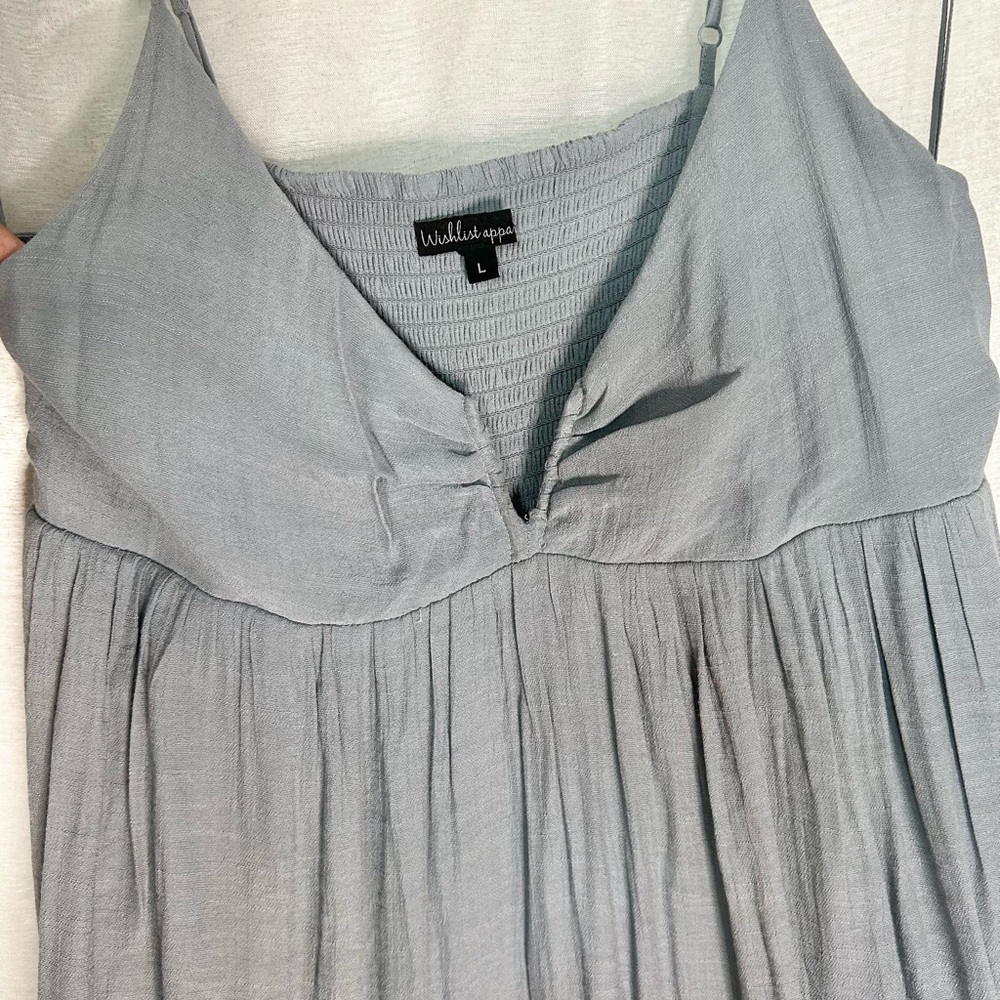 Wishlist babydoll maxi dress- color is cloud blue